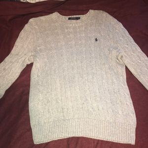 Mens cable knit cashmere sweater polo ralph lauren